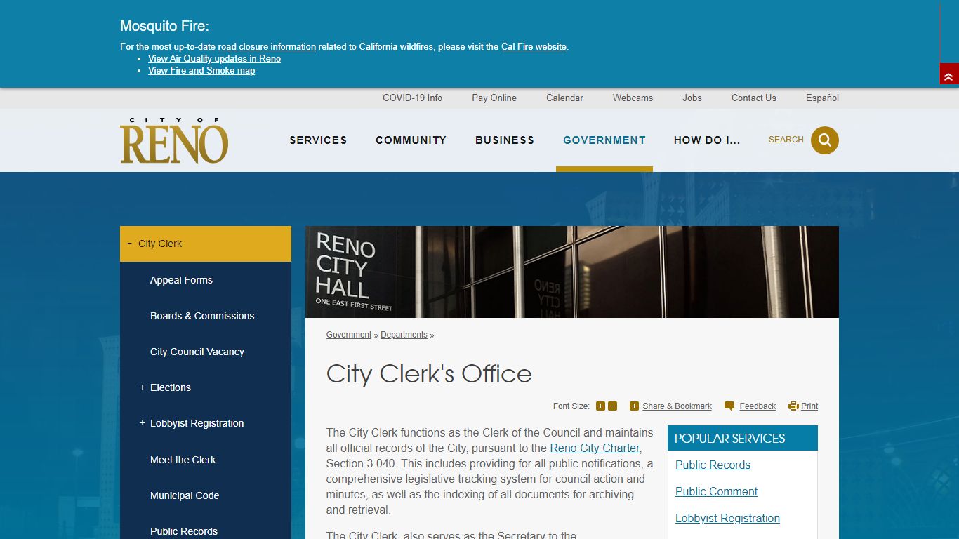 City Clerk's Office | City of Reno - Reno, Nevada