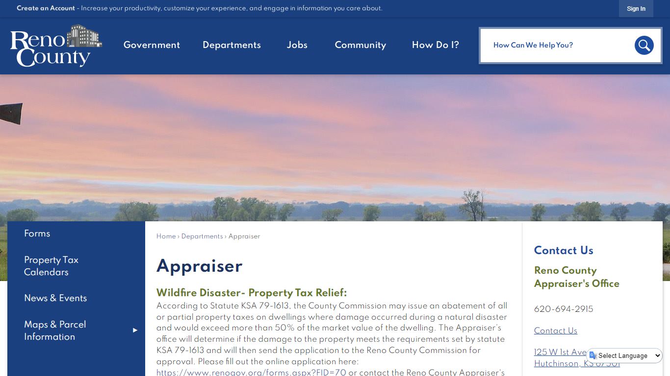 Appraiser | Reno County, KS - Official Website